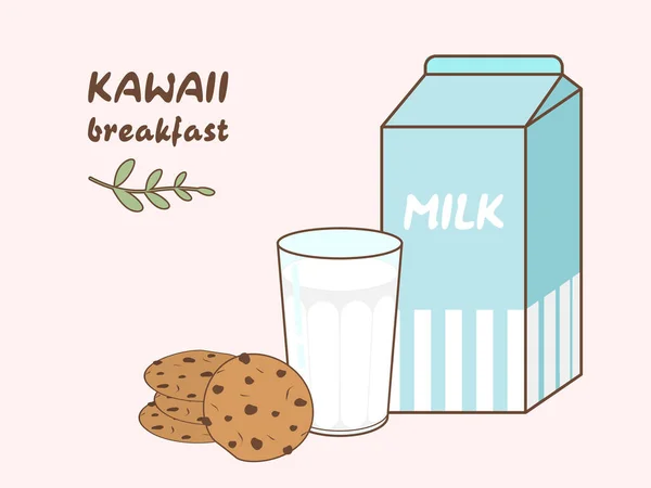 Kawaii desayuno vector — Archivo Imágenes Vectoriales