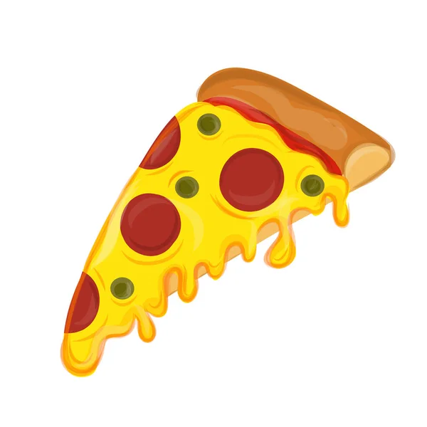Krajíc pizzy. — Stockový vektor