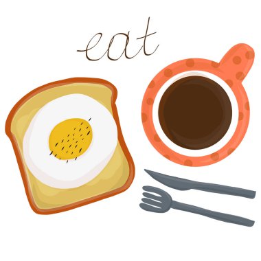 Kahve tostu vektörü