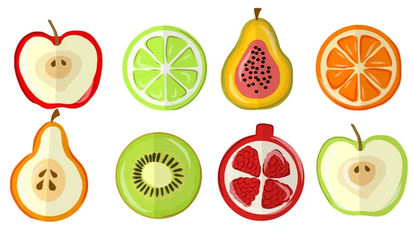 Vektor sady ovoce — Stockový vektor