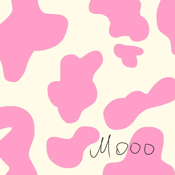 Cow pattern pink — Stock Vector