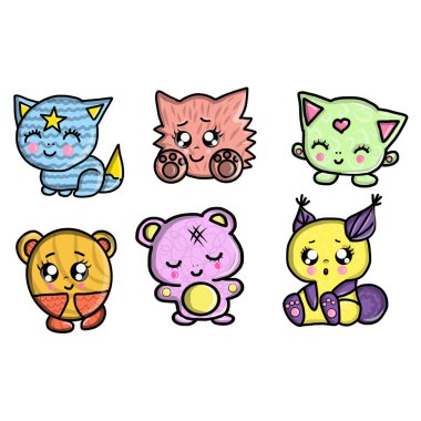 Çizgi film sevimli canavarlar