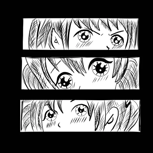 Anime design manga — Vettoriale Stock