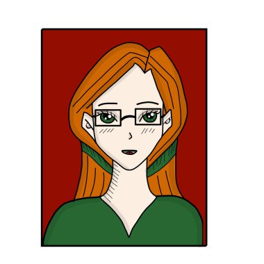 Anime kız vektörü