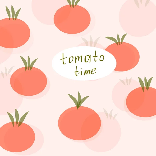 Vektor latar belakang tomat - Stok Vektor