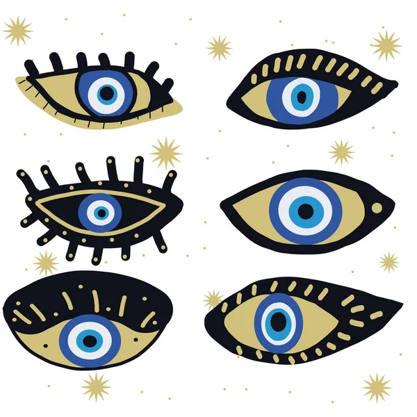 Evil eyes vector — Stock Vector