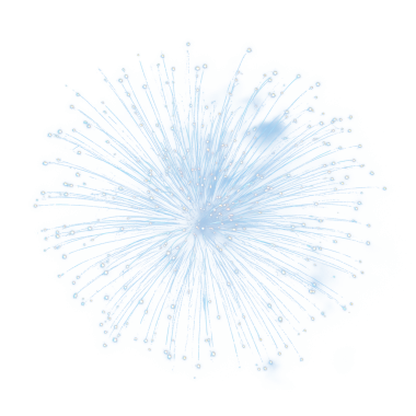 Gerçekçi buz mavisi havai fişek patlaması şeffaf arkaplanda izole edildi. Soğuk Cyan havai fişek patlaması kış tatili, yeni yıl kutlaması ve teknoloji tasarımları için PNG.