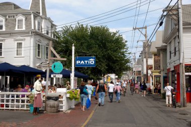 Cape Cod, Massachusetts - Eylül 2017: Provincetown 'un ana caddesi