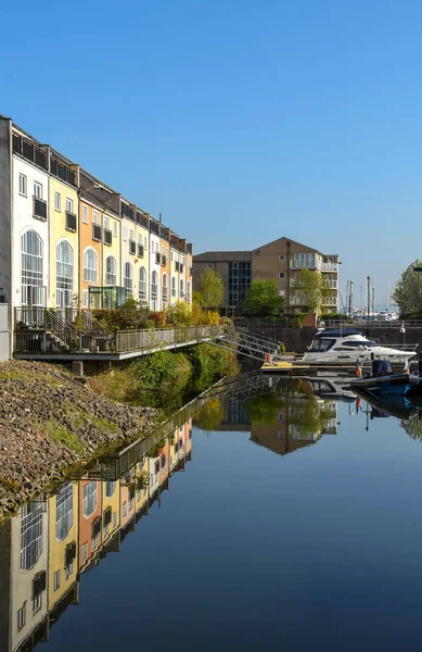 Penarth Marina Cardiff Wales Maj 2018 Havsnära Bostäder Penarth Marina — Stockfoto