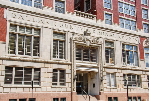 Dallas Texas Setembro 2009 Vista Exterior Edifício Tribunal Penal Condado — Fotografia de Stock