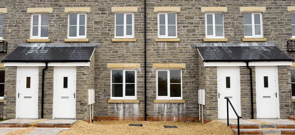 Bridgend Wales December 2017 Close Front Link Houses New Development — Stock Photo, Image