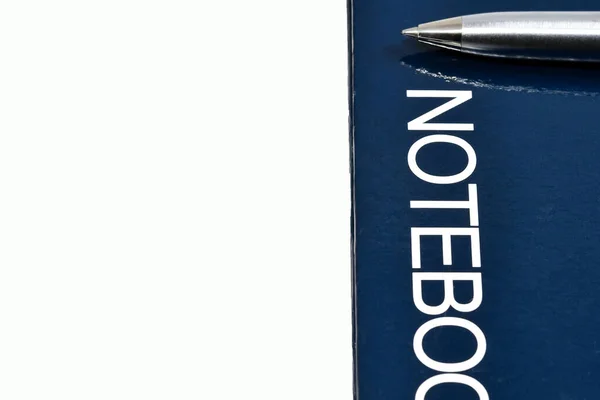 Close Weergave Van Een Pen Omslag Van Een Hardcover Notebook — Stockfoto