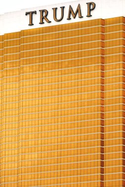 LAS VEGAS, NV, ABD - FEBRUARY 2019: Las Vegas 'taki Trump Otel ve Resort' un dışı.