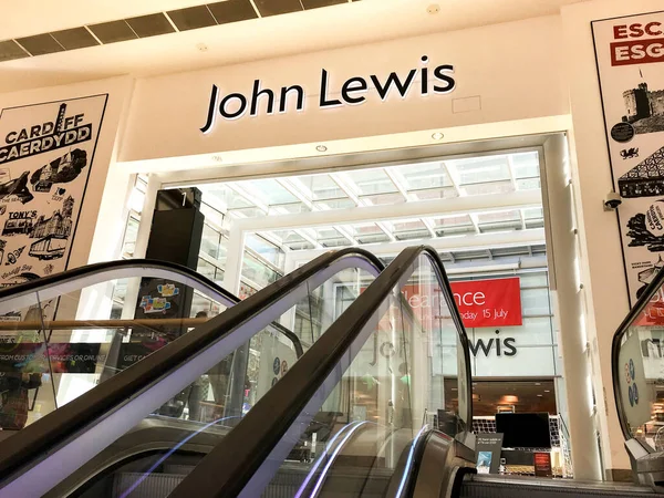 Cardiff Wales Červen 2018 Vstup Obchodního Domu John Lewis Partnership — Stock fotografie