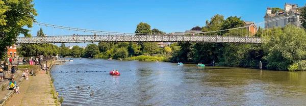 Chester Cheshire Inghilterra Luglio 2021 Veduta Panoramica Del Ponte Sospeso — Foto Stock