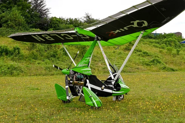 Popham Basingstoke August 2021 Twin Seat Aviation Quikr Microlight Aircraft — 스톡 사진