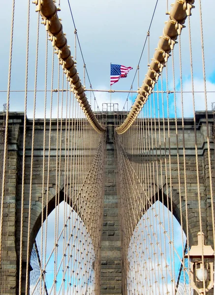 New York City Usa November 2014 Amerikansk Flagga Ovanpå Ett — Stockfoto