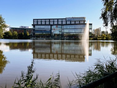 Birmingham, İngiltere - Eylül 2021: Ulusal Sergi Merkezi 'ndeki Resorts World Entertainment. Kimse yok..