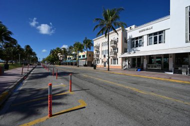 Güney Sahili, Florida 'nın boş sokakları Mart 2020' de kapalı..