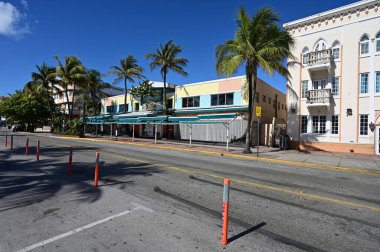 Güney Sahili, Florida 'nın boş sokakları Mart 2020' de kapalı..