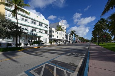 Güney Sahili, Florida 'nın boş sokakları Ağustos 2020' de kapalı..