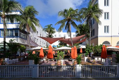 Güney Sahili, Florida 'nın boş sokakları Ağustos 2020' de kapalı..