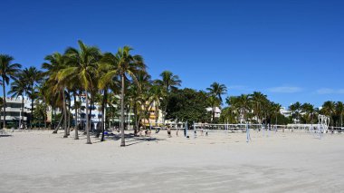 Miami Beach, Florida 'daki Lummus Park' taki Muscle Beach..