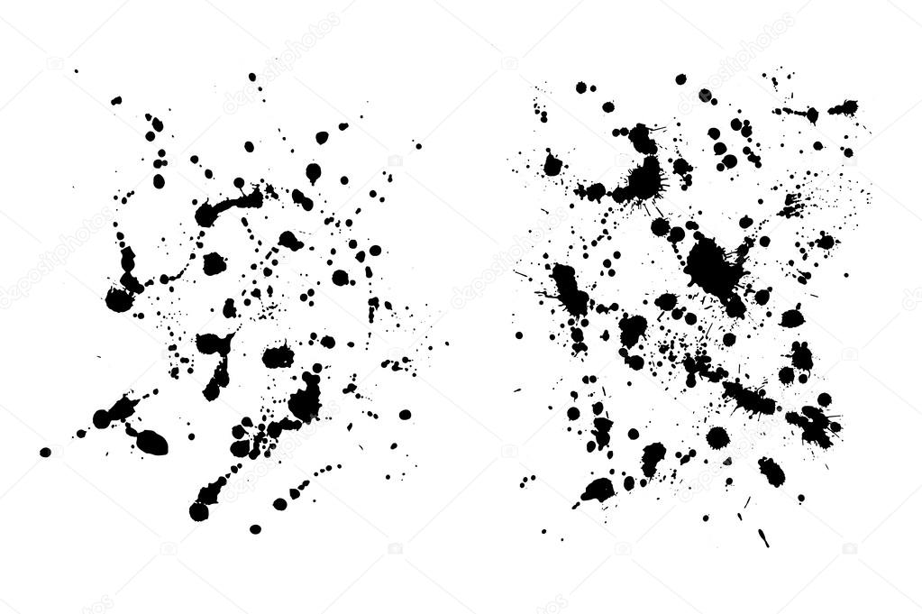 Two grungy  ink blob textures for your designs