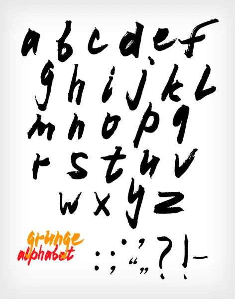 Grunge handgeschriebenes Alphabet-Set (Vektor) — Stockvektor