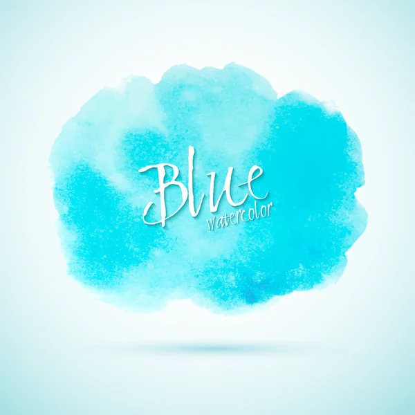 Blaues Aquarell-Spritzdesign-Element — Stockvektor