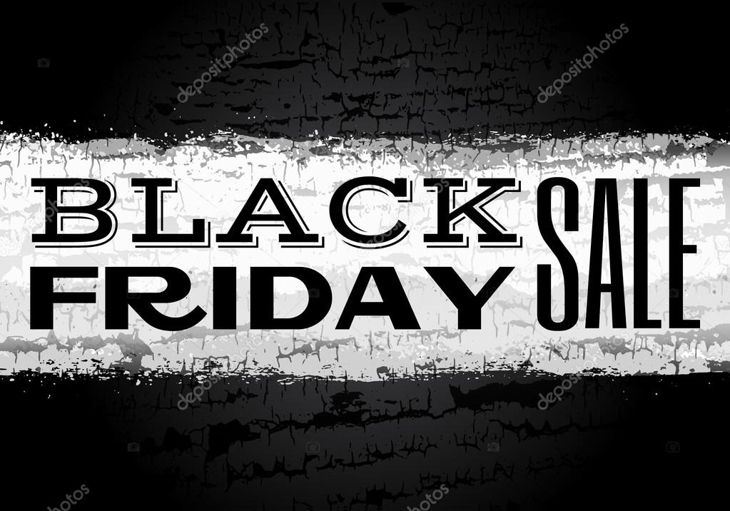 Black friday announcement on chalk background