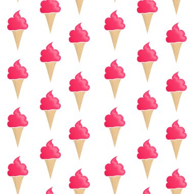 Renkli düz stil dondurma sorunsuz vektör desen 