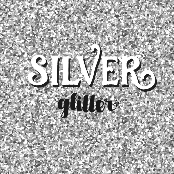 Seamless silver glitter background — Stock Vector