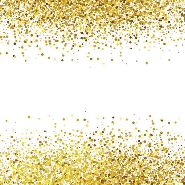 白い背景の上の光沢のある金色キラキラ — ストックベクタ