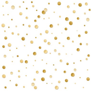 Seamless scattered shiny golden  glitter polka dot  pattern clipart