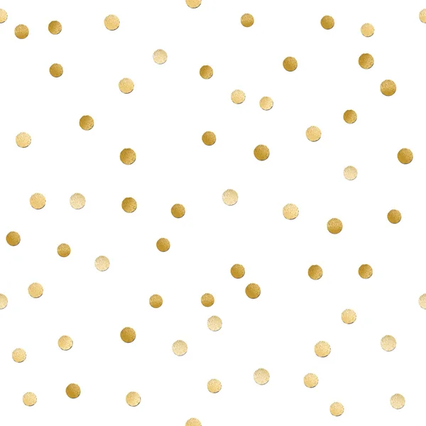 Sömlös spridda glänsande guld glitter prickiga mönster — Stock vektor