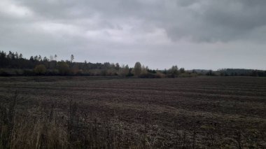 Köyde sonbahar manzarası