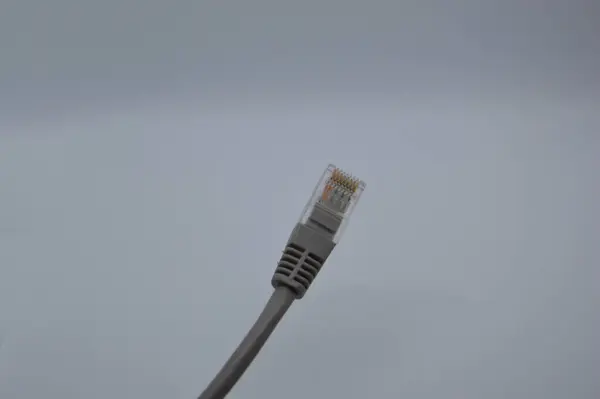 Los Cables Para Transmisión Información Sobre Blanco Fondo — Foto de Stock