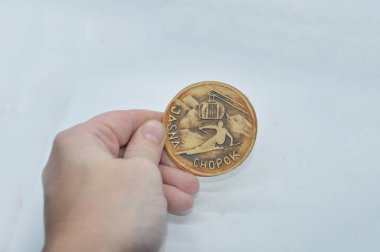 KIEV, UKRAINE - 8 Ocak 2021: Bölge mıknatıslarının hatıra turizm sembolleri