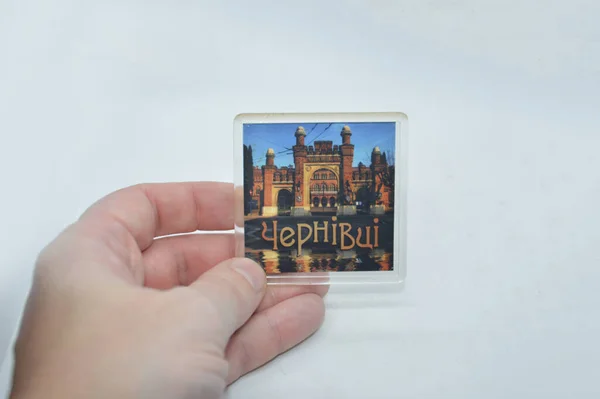 Kiev Ukraine Januari 2021 Souvenir Turistsymboler Området Magneter — Stockfoto