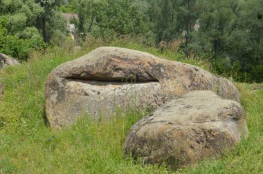 Ancient large stones in a the field