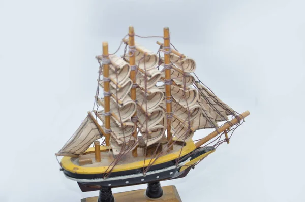 Varnished Model Sailing Ship — Stock Photo, Image