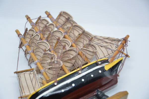 Varnished Model Sailing Ship — Stock Photo, Image