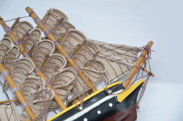 Varnished Model Sailing Ship — Stock Photo, Image