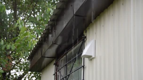 Evin Ayrıntıları Yağmur Sonrası Yapılar — Stok video