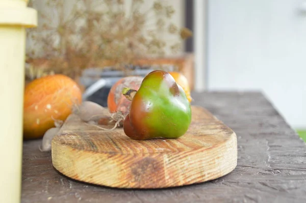 Stillleben Von Geernteten Beeren Und Gemüse Garten — Stockfoto