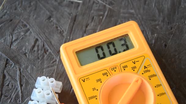 Tester Measuring Repairing Electrical Appliances — Stock Video