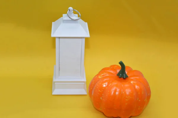 Ripe Pumpkin Halloween Background Holiday Mystical Items — Stock Photo, Image