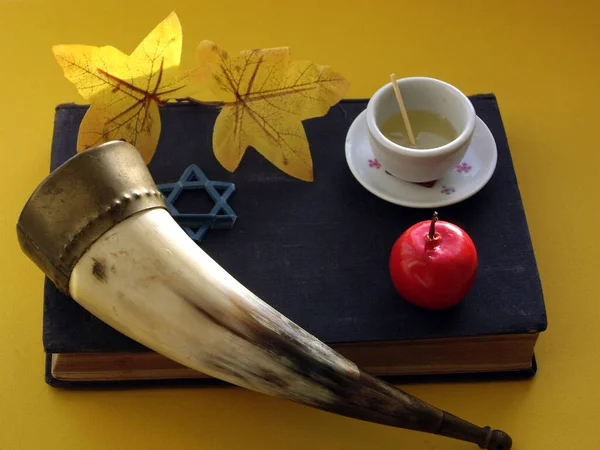 Herfst Traktaties Voor Joods Nieuwjaar Rosh Hashanah Van Symbolen Vakantie — Stockfoto