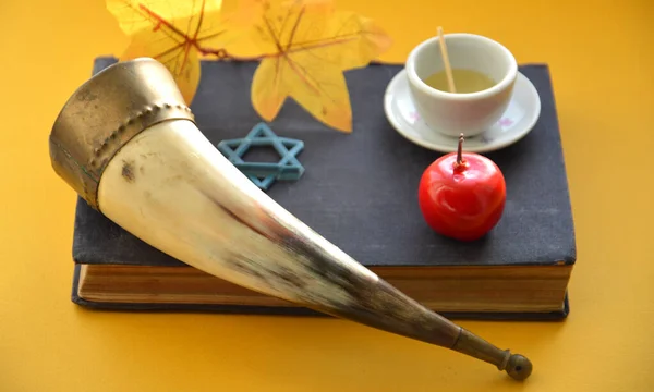 Herfst Traktaties Voor Joods Nieuwjaar Rosh Hashanah Van Symbolen Vakantie — Stockfoto